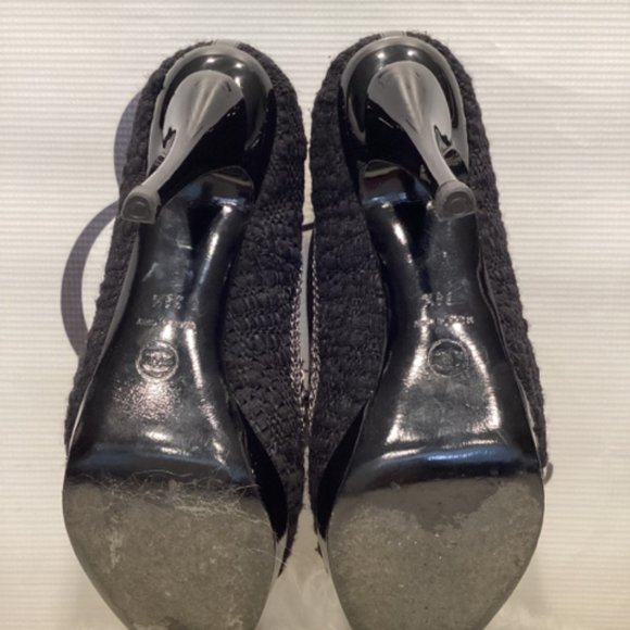 Chanel Platform Tweed Sz 39.5 Shoe - Picture 6 of 6